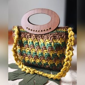 By Butterfly Knit By Lisa, brown, yellow,green